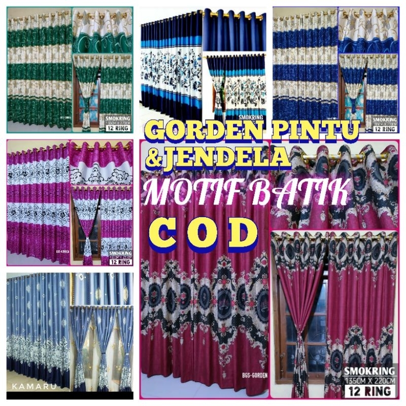 Gorden Motif Batik Ring 12 Katun Disperse Termurah