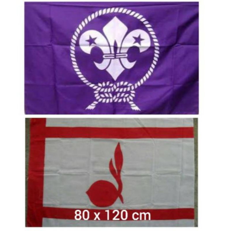 bendera tunas kelapa dan pandu dunia wosm besar dan kecil