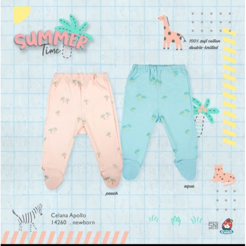 Ichigo NB Stelan Pendek Celana Panjang Tutup Kaki Summer Time (2 Pcs) IC-SPDTKNB/2