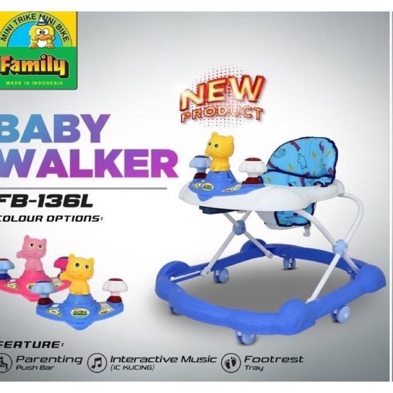 DIJAMIN ORIGINAL FAMILY Baby Walker FB 2121 / FB 661B / FB 136 Alat Belajar Jalan Bayi