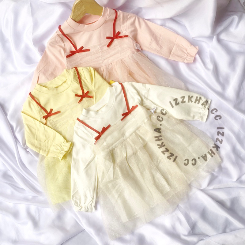 DRESS BAYI IMPORT PITA TUTU GLITER 1-5 tahun