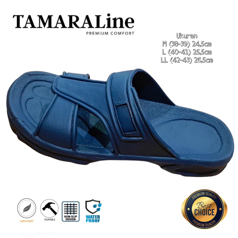 Sandal Selop Slide Slip on Karet Pria Wanita Unisex Dewasa / Remaja - TAMARALINE 30 / Bahan Premium Lentur Empuk Ringan Kuat Anti Slip Anti Air / Model Sandal Casual Santai Rumah Hotel Outdoor Kamar Mandi Murah Original