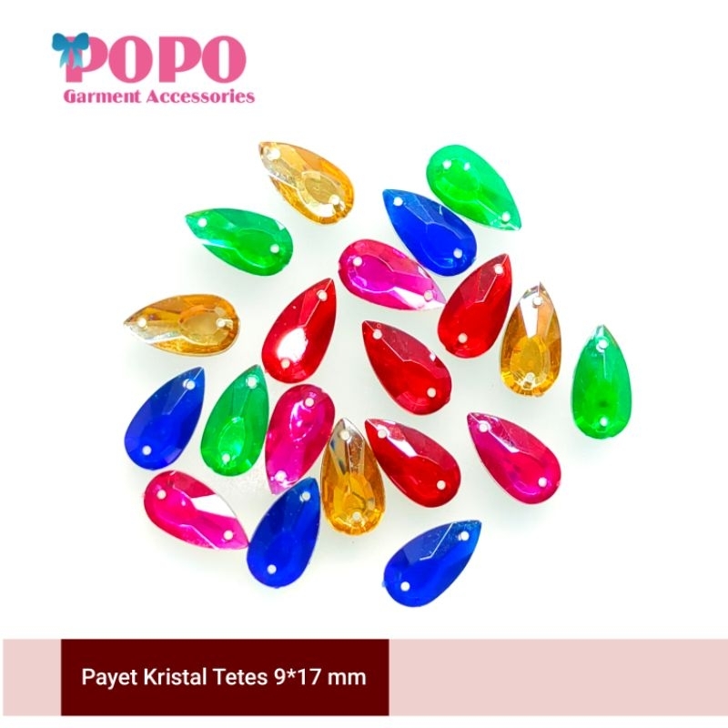 payet kristal lancip uk.9x17 ( isi:24pcs )