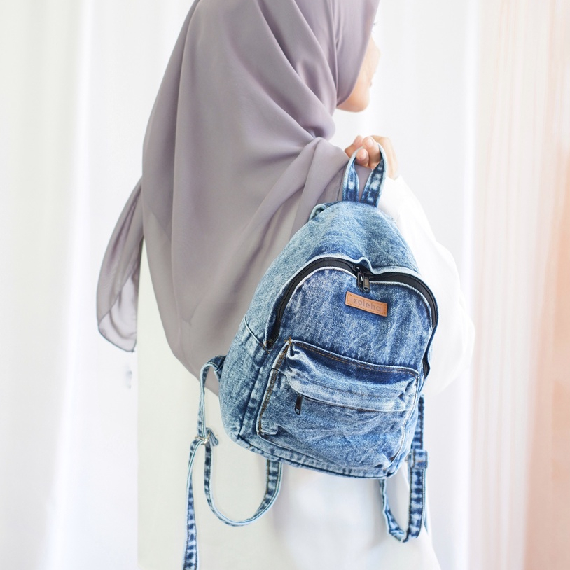 DAUKY MINI BACKPACK - Tas Jeans/Denim