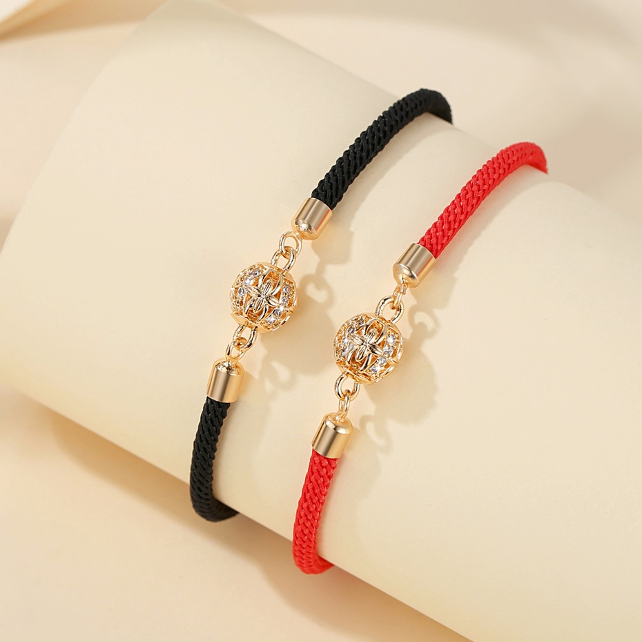 Y991 【Barang spot】Gelang Tali Kawat Anti Air Untuk Charm Liontin Emas Gelang Tali Adjustable Wanita Lapis Emas