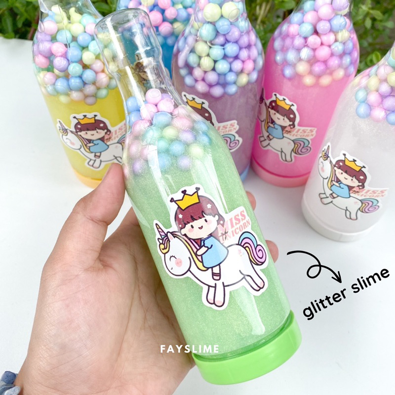 Miss unicorn in bottle slime | Slime Import | Slime clear