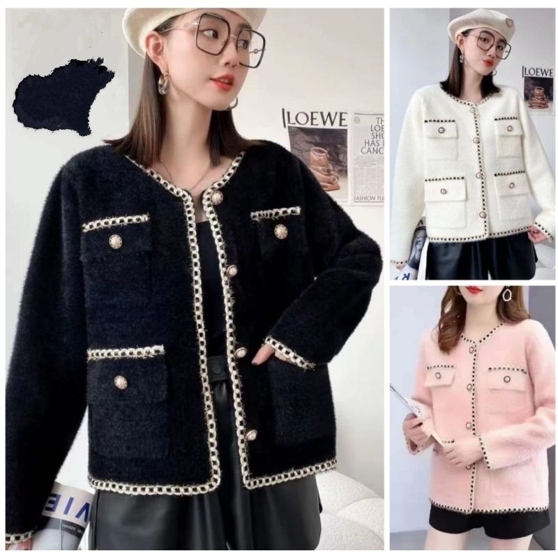 VN LILY FUR BLAZER LUXURY / CARDIGAN FURRY PREMIUM