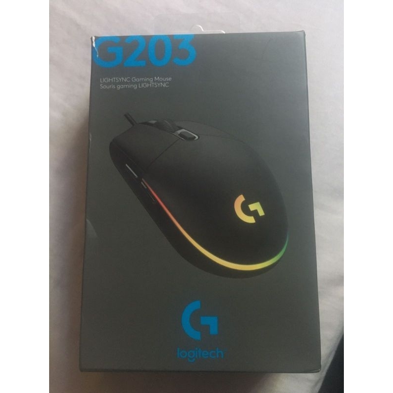 Logitech G203 Lightsync Mouse Gaming RGB Hitam, Putih, Biru