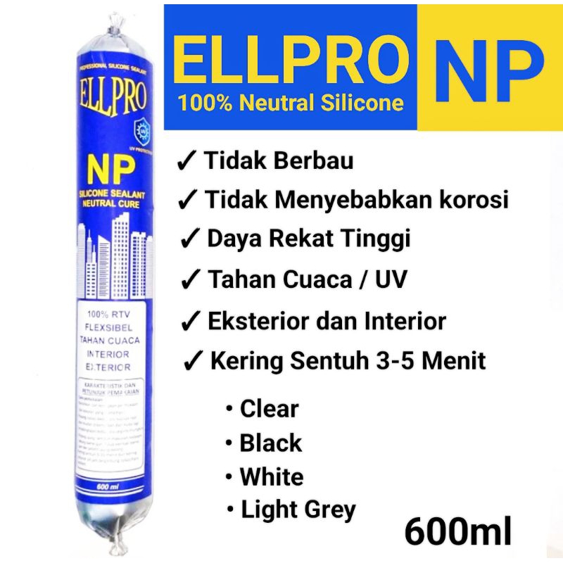 Lem Silikon Netral Sosis ELLPRO NP Neutral Silicone Sealant(Link GRAB/GOJEK)
