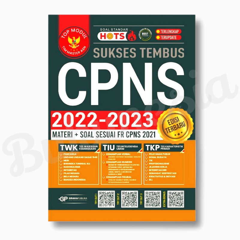 BUKU SUKSES TEMBUS CPNS 2023 TIU TWK TKP EDISI TERBARU MATERI SOAL SESUAI FR CPNS 2021