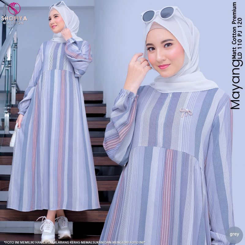 GAMIS DRESS BUSUI MAYANG ORI SHOFIYA BAHAN COTTON PREMIUM
