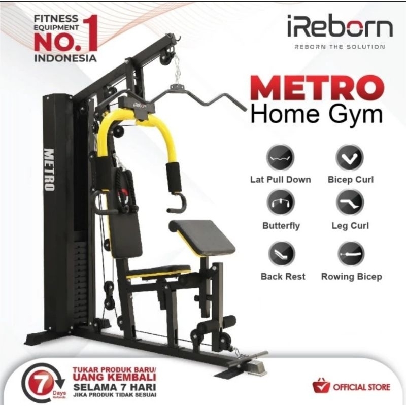 Alat Fitness Homegym 1sisi 150LBS iReborn Metro