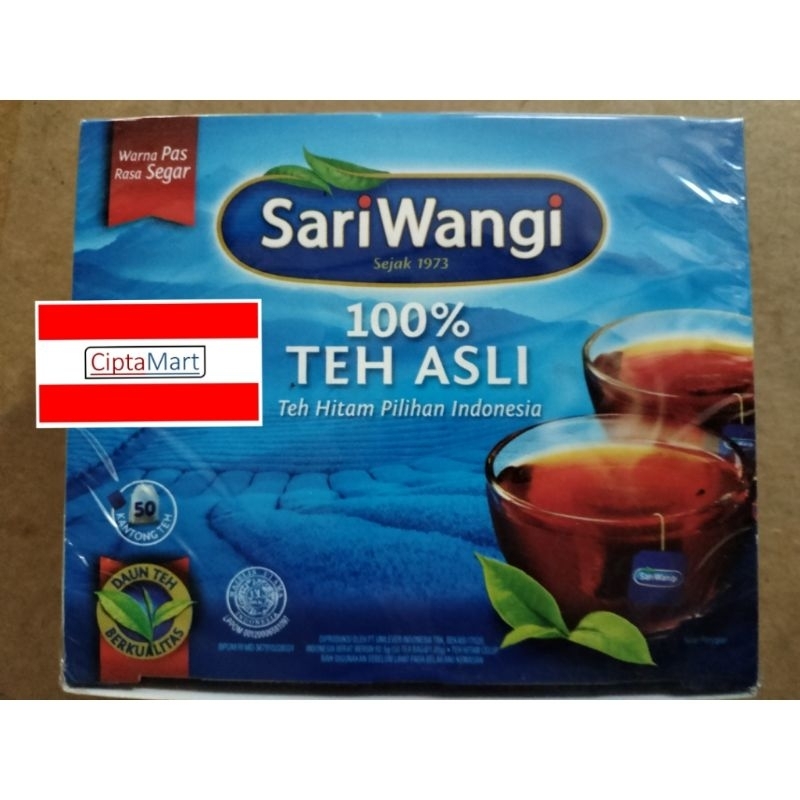 

Teh Celup Asli Sari Wangi isi 50 x 1.85gr