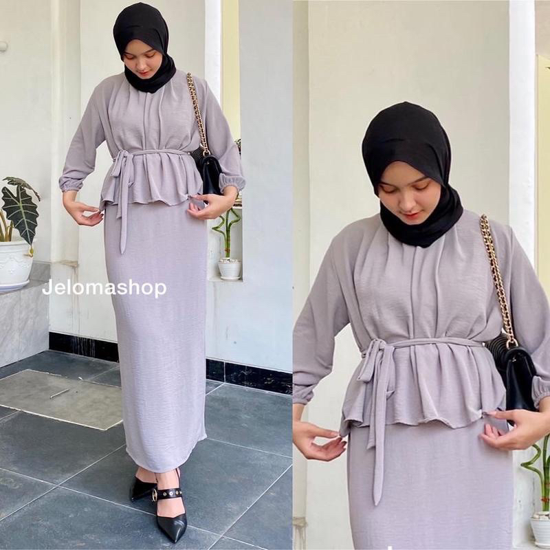 DINI SET - Cirebon Cloth / SETELAN WANITA BAHAN CRINCKLE IMPORT