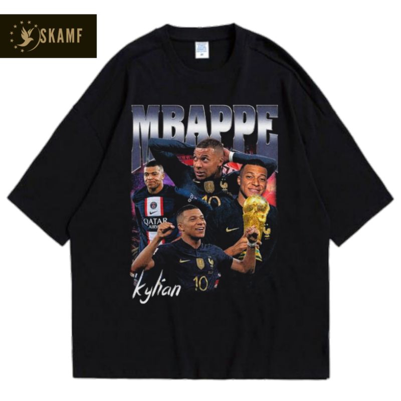T-SHIRT | MBAPPE | KAOS DESIGN VINTAGE | BAJU BOLA KILLIAN MBAPPE | PSG | KAOS FOOTBALL CLUB | OVERS