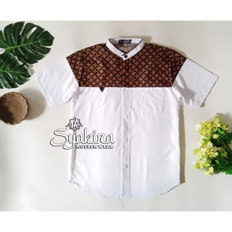 BAJU KOKO KOBATA DEWASA LENGAN PENDEK ORI BY SYAKIRA