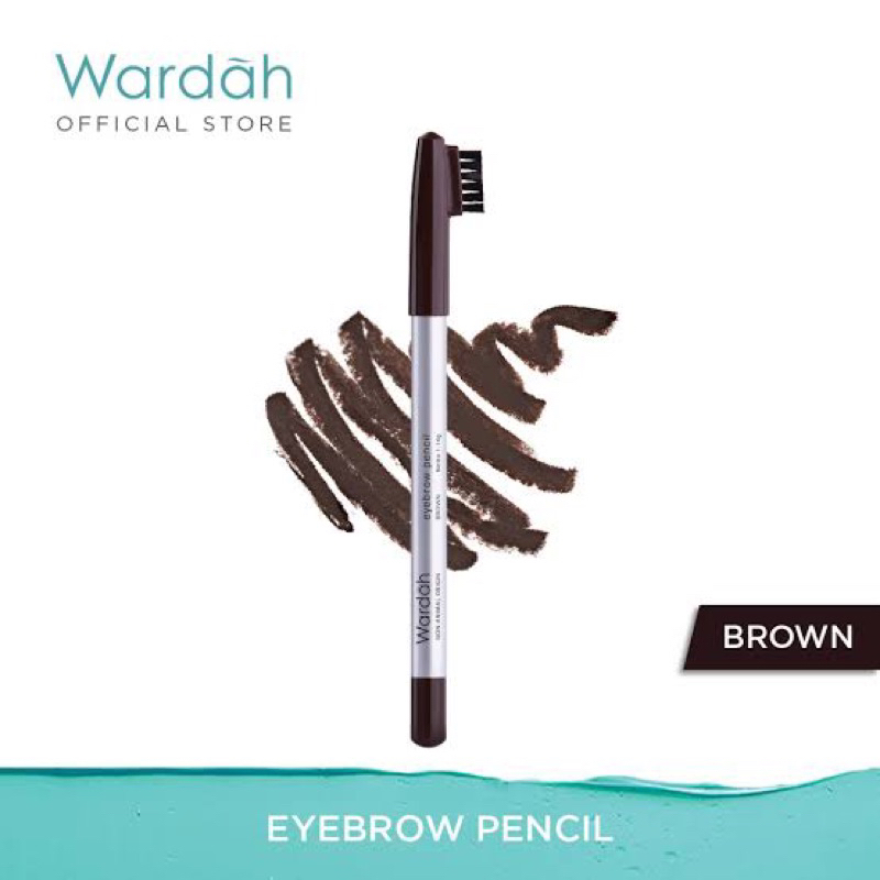 Wardah Eye Brow Pencil With Brush Pensil Alis Coklat Dan Hitam Sikat