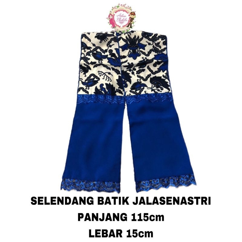 ADIVA - SELENDANG BATIK JALASENASTRI PANJANG 115CM LEBAR 15CM