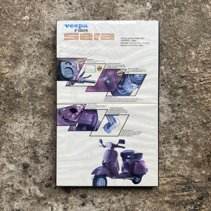Poster Brosur Iklan Vespa Lawas Jadul