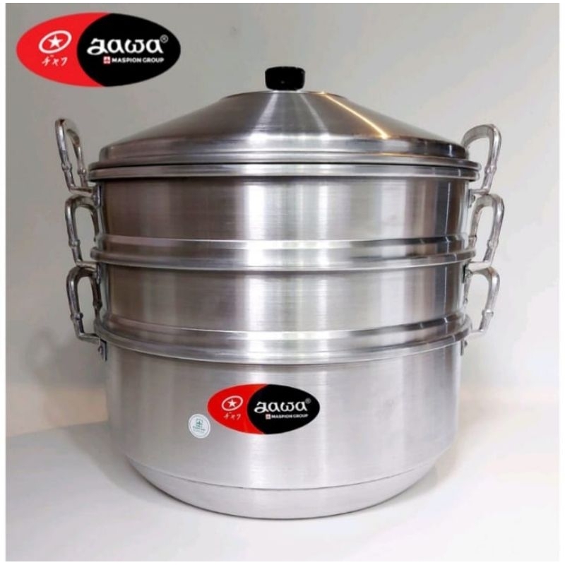 Langseng dandang kukus serbaguna ukuran 40cm susun 3 jawa maspion