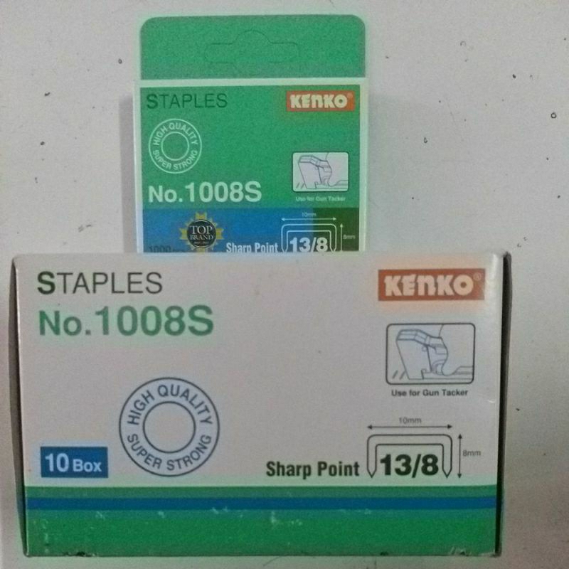 

[PACK ISI 10] STAPLES KENKO NO.1008S 13/8 / ISI HEKTER KENKO 13/08