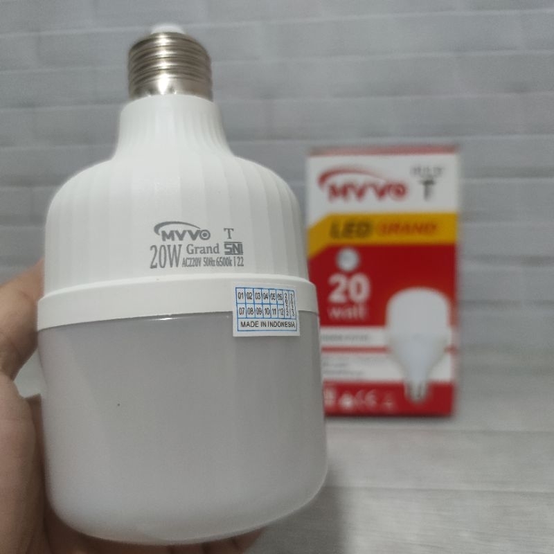 MYVO GRAND LAMPU LED T BULB CAPSULE 20W 20 WATT BOHLAM BERGARANSI KUALITAS BAGUS CAHAYA TERANG