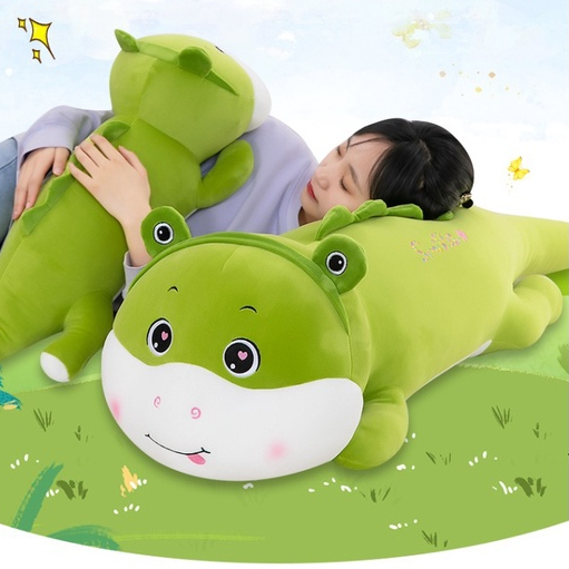 Boneka Dinosaurus Pakai Hodie Keropi Bahan Plush