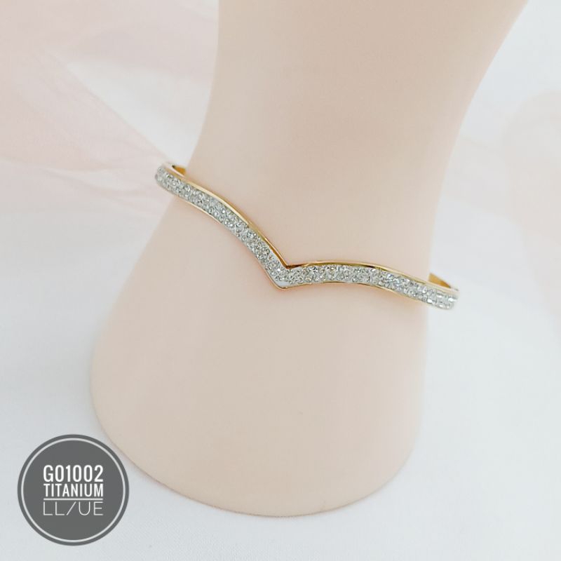 Gelang Titanium bangle fuji permata Gold G01002