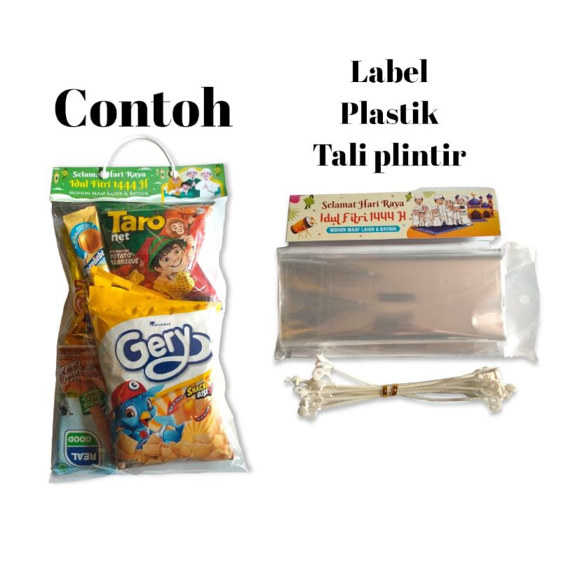 

Label plastik tema Idul Fitri. 20x35