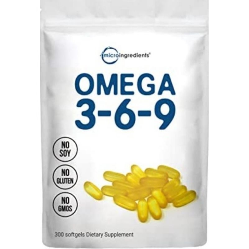 Microingredients Omega 3 6 9 Original USA Isi (300) Micro Ingrediesnt Omega 3-6-9 Asli Kualitas Terbaik