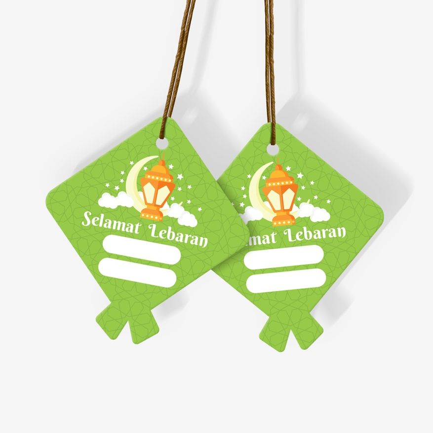 

Hangtag Betuk Ketupat Lebaran - Ukuran 5x9 cm - Edisi Lebaran