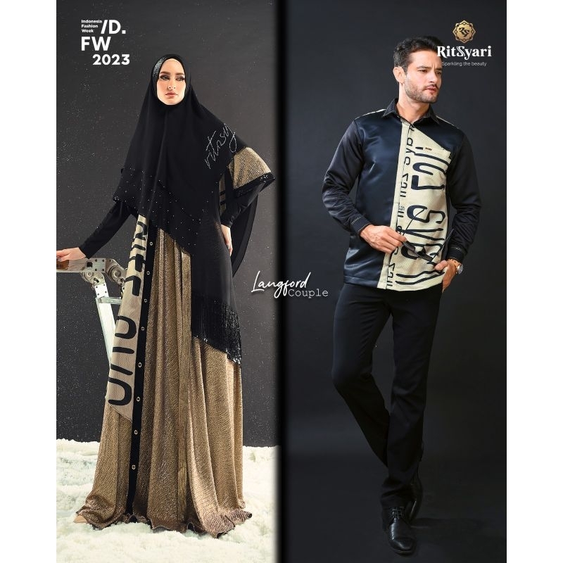 [RITZ SYARI] GAMIS SYARI TERBARU / DRESS SET COUPLE " LANGFORD 1064°C " By Ritz Syar'i