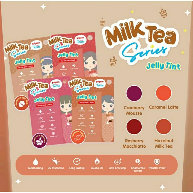 Pigeon Teens Jelly Teens For Lip And Cheek Milk Tea Series - Lip Tint