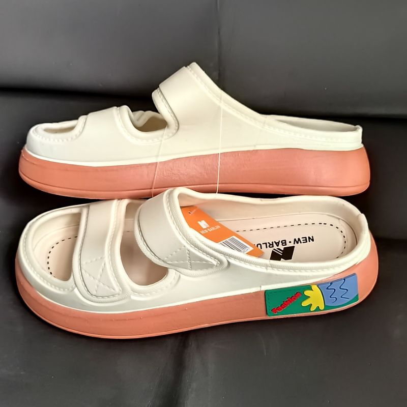 Sandal import perempuan terbaru Sandal ban 2 wanita Sandal karet trendy motif polos