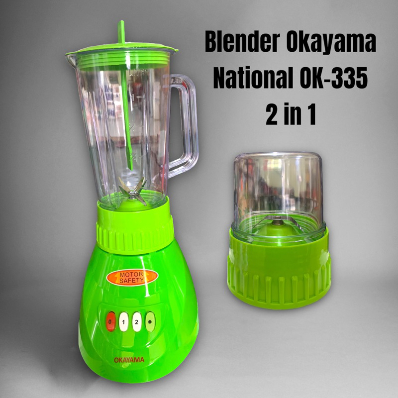 Blender 2in1 Okayama National OK-355/ Blender Plastik Okayama 2 fungsi SNI
