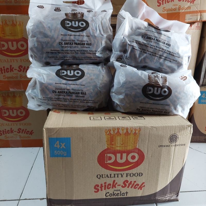 1 DUS ISI 4 BKS @500gr STIK BALADO DAN COKLAT  DUO ALMA.SNACK