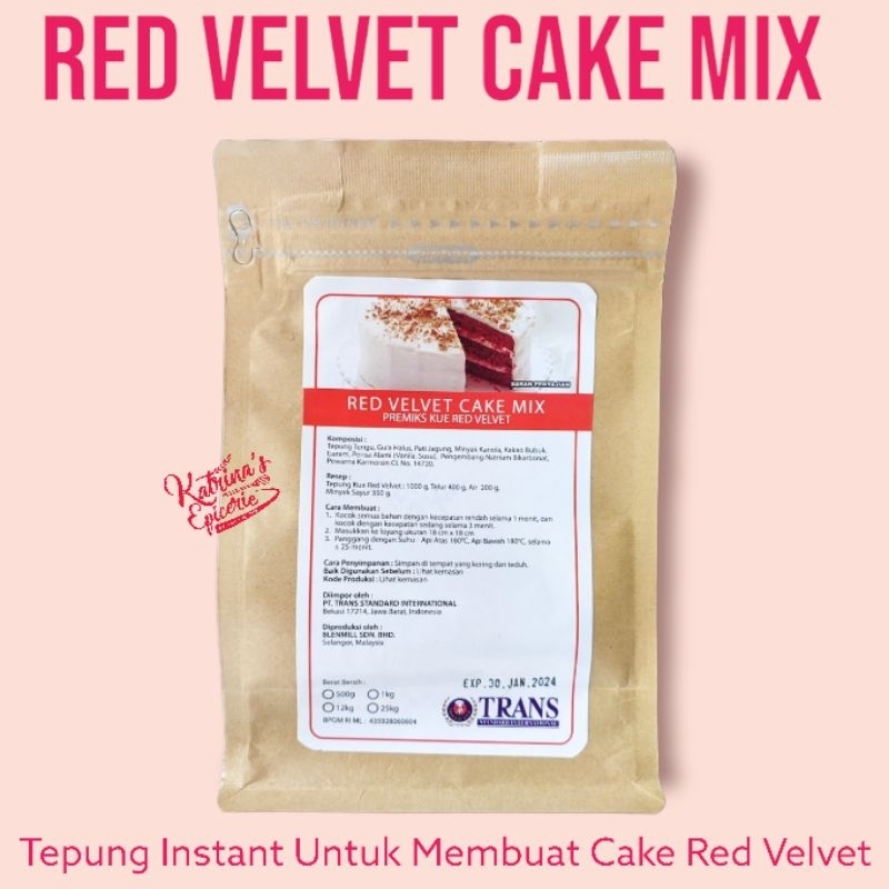 

Trans Red Velvet Cake Mix 500 Gram Tepung Instant Untuk Buat Cake Merah Premix