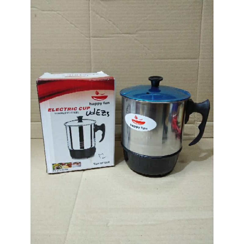 Teko mug listrik stainless 12 cm masak air