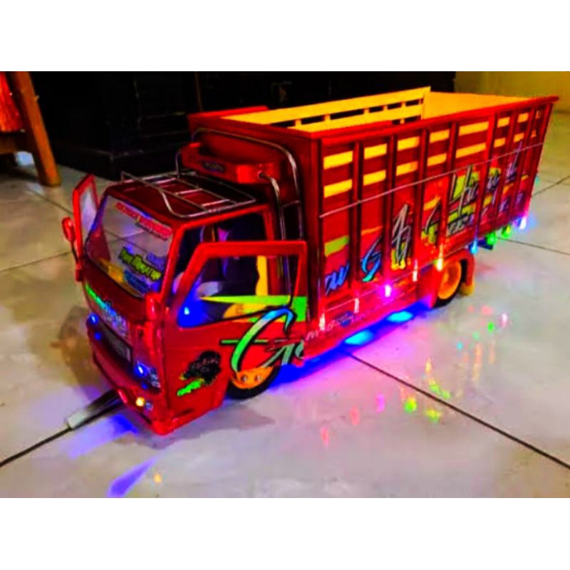 mainan anak-anak termurah terpopuler terlaris miniatur truk oleng full fariasi lampu LED miniature truck trek trak truk mobil mobile kendaraan mainan asli kayu halus asli pvcminiatur truk tangki cod bayar di tempat