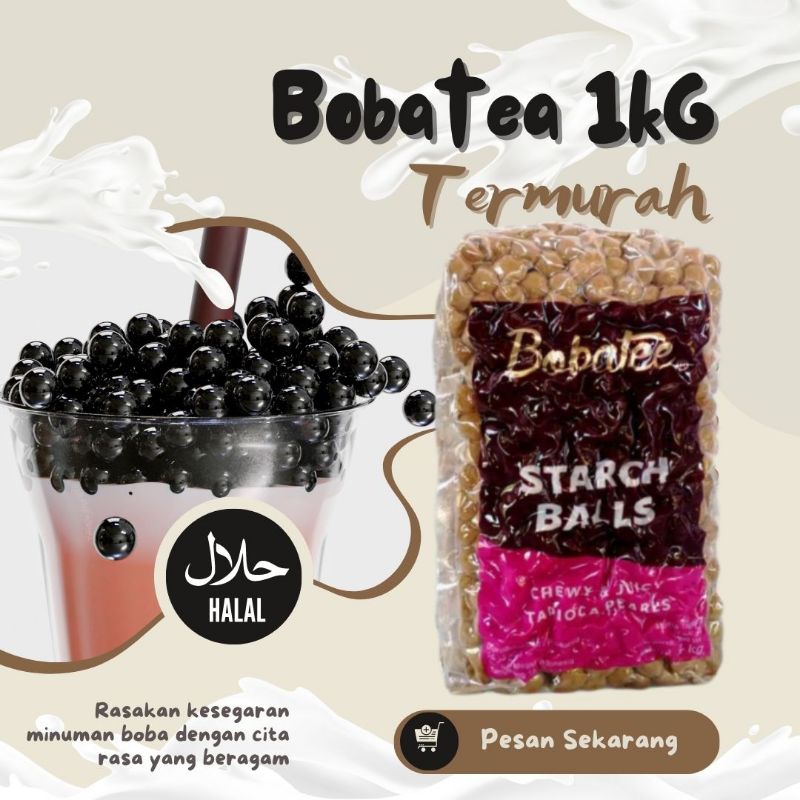 

BOBATEE 1KG , TAPIOKA PERL / BOBA / BOBATE / BUBBLE TEA