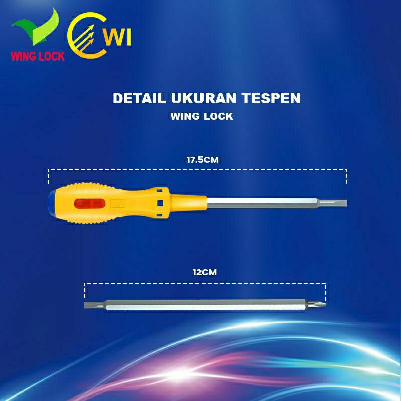 Wing Lock 9183  , Tespen Tespent Obeng Bolak Balik Multifungsi