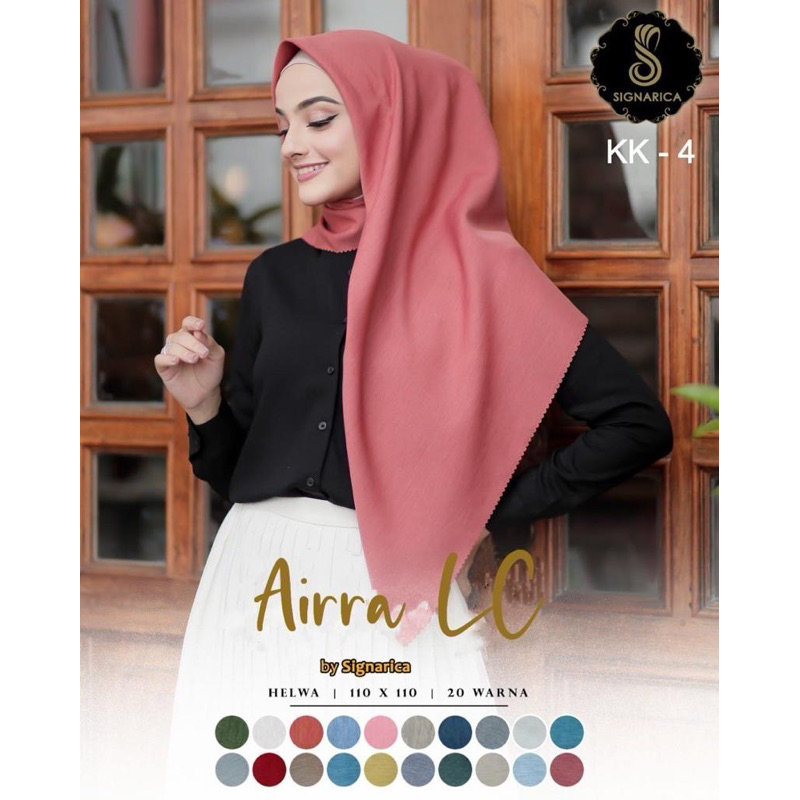 HIJAB SEGIEMPAT VOAL AIRRA LASER CUT SIGNARICA