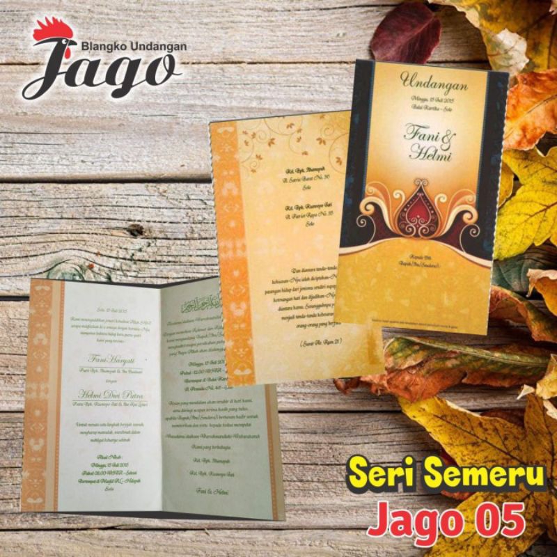 Blangko Undangan Pernikahan/Khitan Seri Jago 5