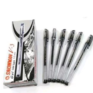 

(isi 12 pcs) Bolpoin Snowman V3 Gel 0,5mm