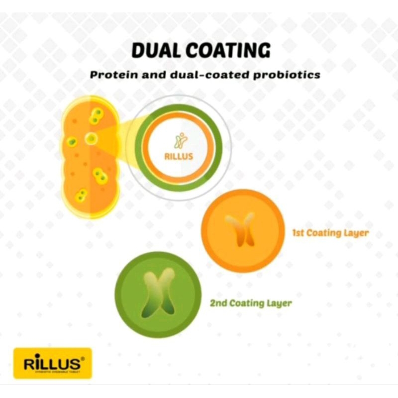 Rillus Tablet Kunyah Probiotic Prebiotic KOREA