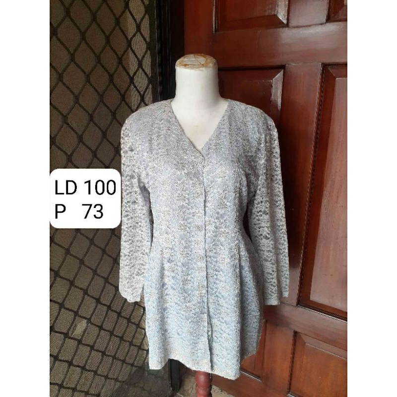 Kebaya Brukat Biru Muda - preloved