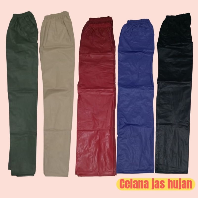 CELANA JAS HUJAN MISHEL BAHAN PVC O,25 TEBAL ELASTIS ANTI AIR