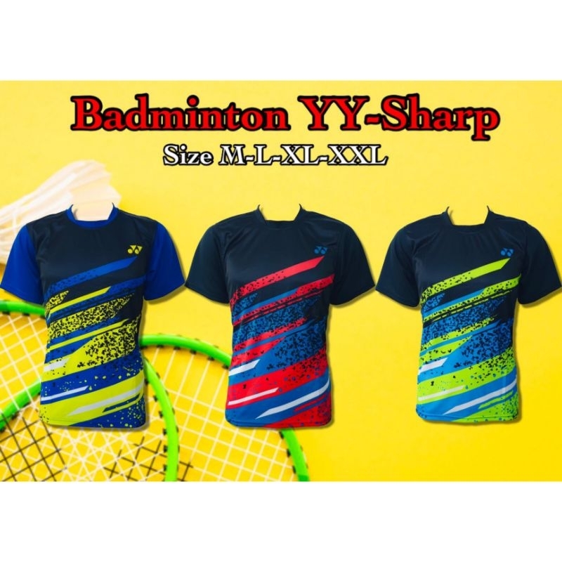 Baju Badminton Yonex Sharp - Kaos Badminton Yonex - Jersey Badminton Yonex - Baju Bulutangkis