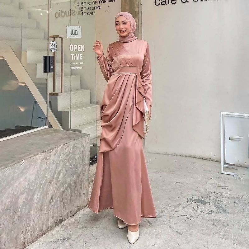 MAXY DELLAROSA, VELVET, GAMIS HIJAB MUSLIM, MAXY DRESS