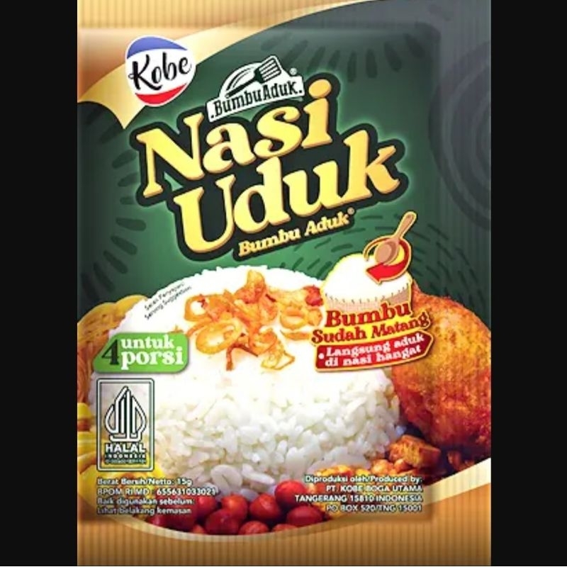 

KOBE Bumbu Aduk NASI UDUK Sachet Langsung Aduk Di Nasi Hangat